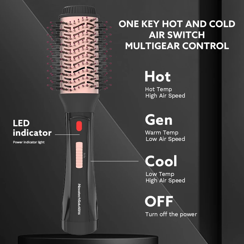 NovatechSolutions Ionic 110,000 RPM Hair Dryer & Straightener Brush