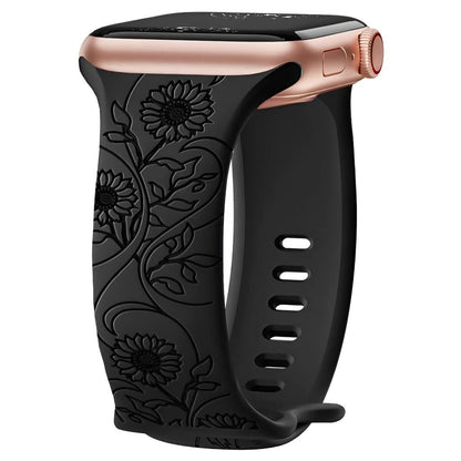 Nova Floral Engraved Silicone Band