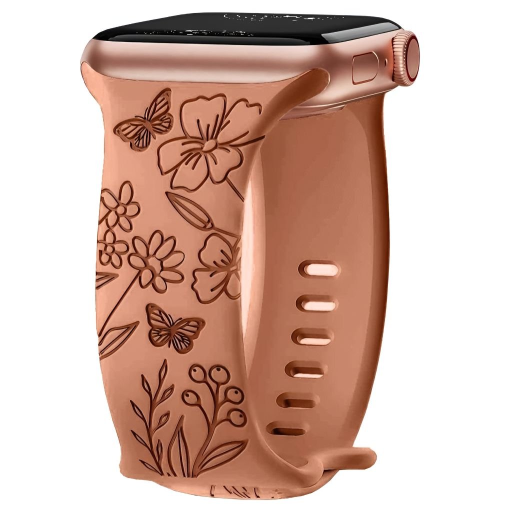 Nova Floral Engraved Silicone Band