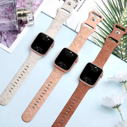 Nova Floral Engraved Silicone Band