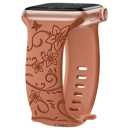 Nova Floral Engraved Silicone Band