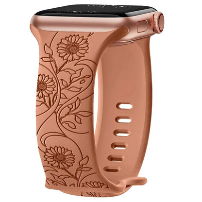 Nova Floral Engraved Silicone Band