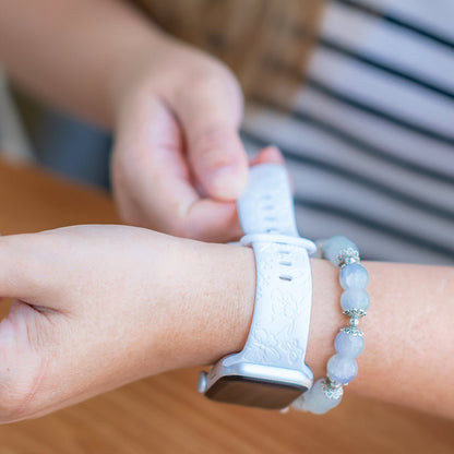 Nova Floral Engraved Silicone Band
