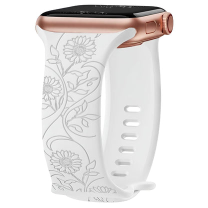Nova Floral Engraved Silicone Band
