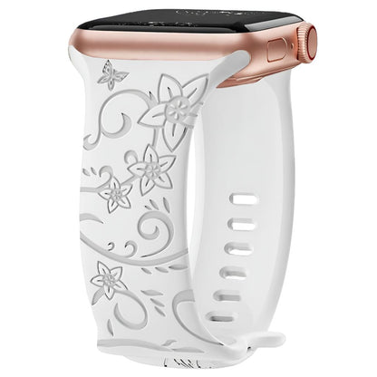 Nova Floral Engraved Silicone Band