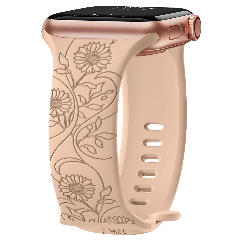 Nova Floral Engraved Silicone Band
