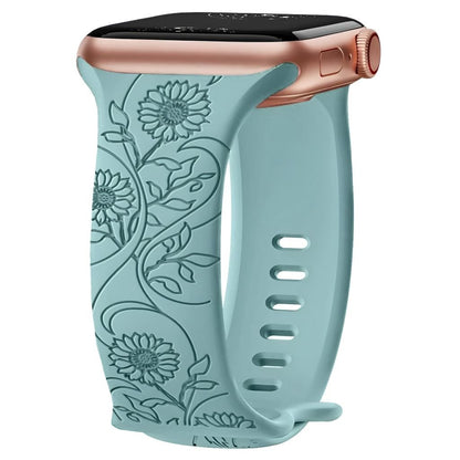 Nova Floral Engraved Silicone Band