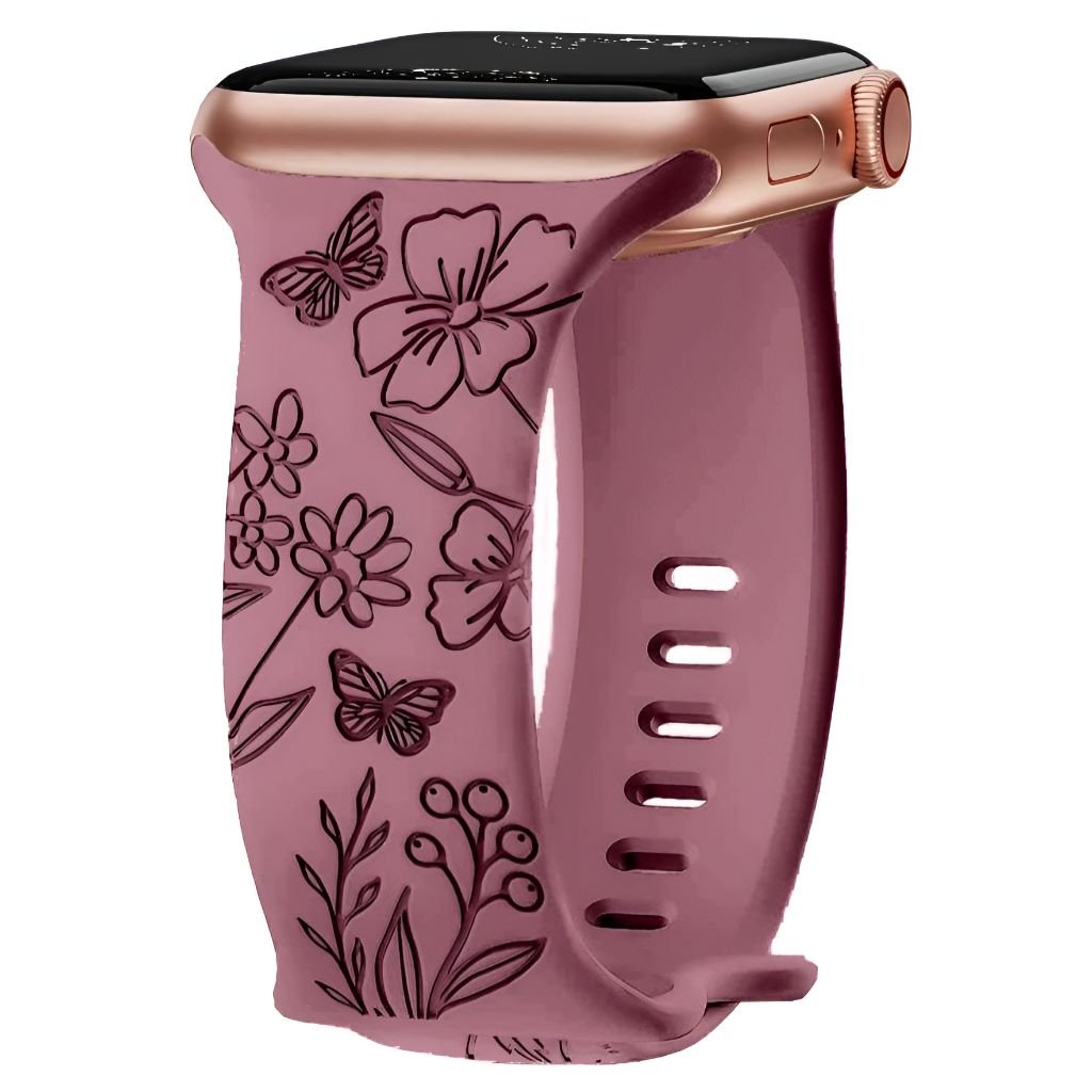 Nova Floral Engraved Silicone Band