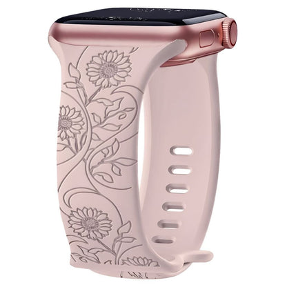 Nova Floral Engraved Silicone Band