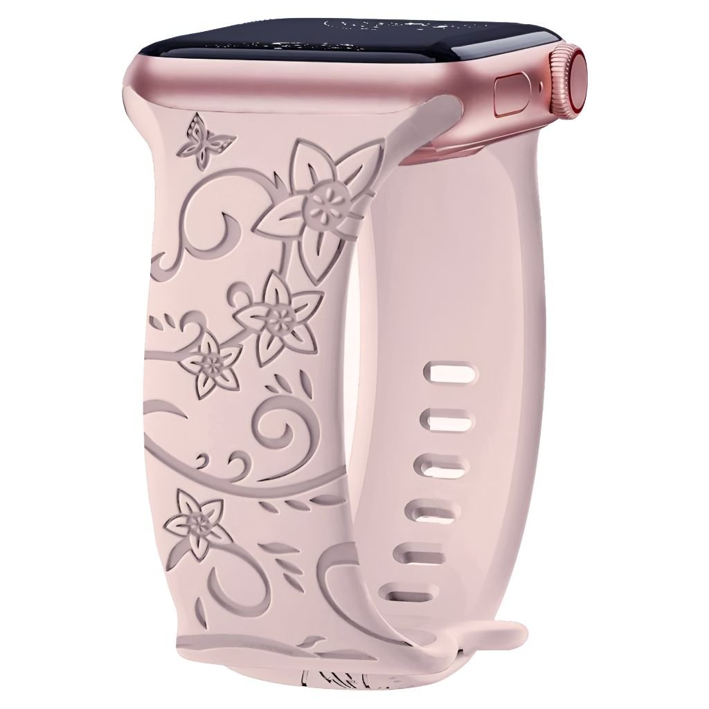 Nova Floral Engraved Silicone Band