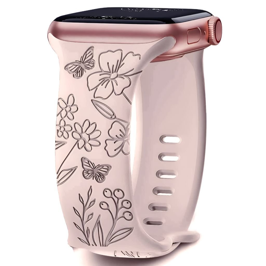 Nova Floral Engraved Silicone Band