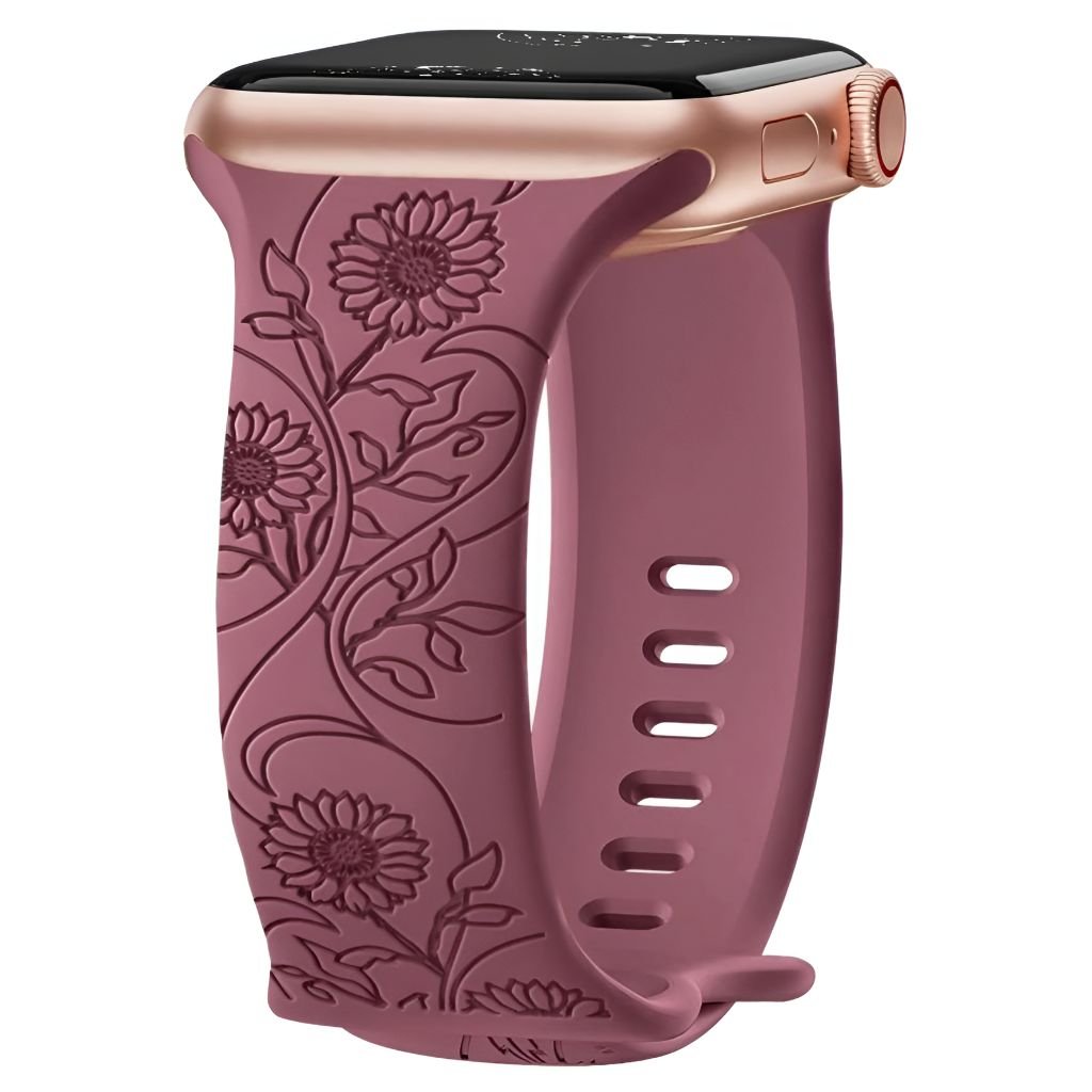 Nova Floral Engraved Silicone Band