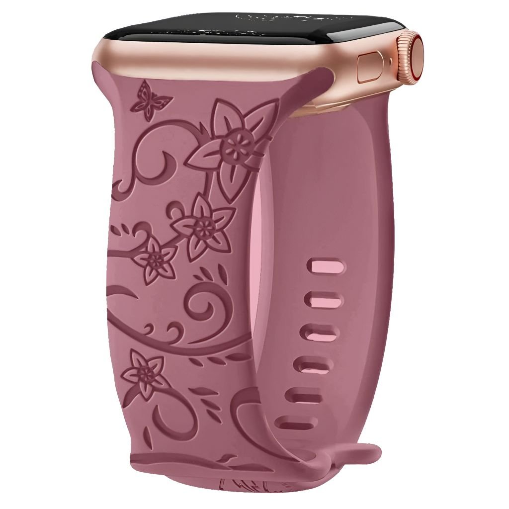 Nova Floral Engraved Silicone Band