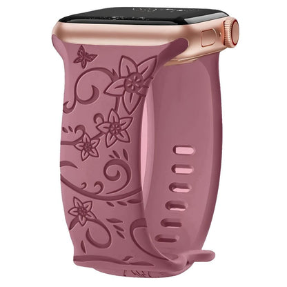 Nova Floral Engraved Silicone Band