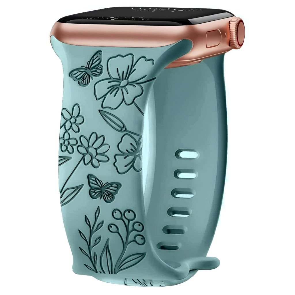 Nova Floral Engraved Silicone Band