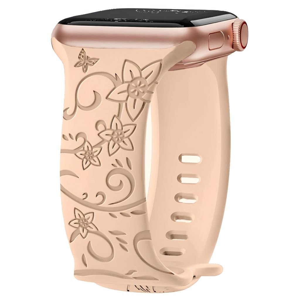 Nova Floral Engraved Silicone Band