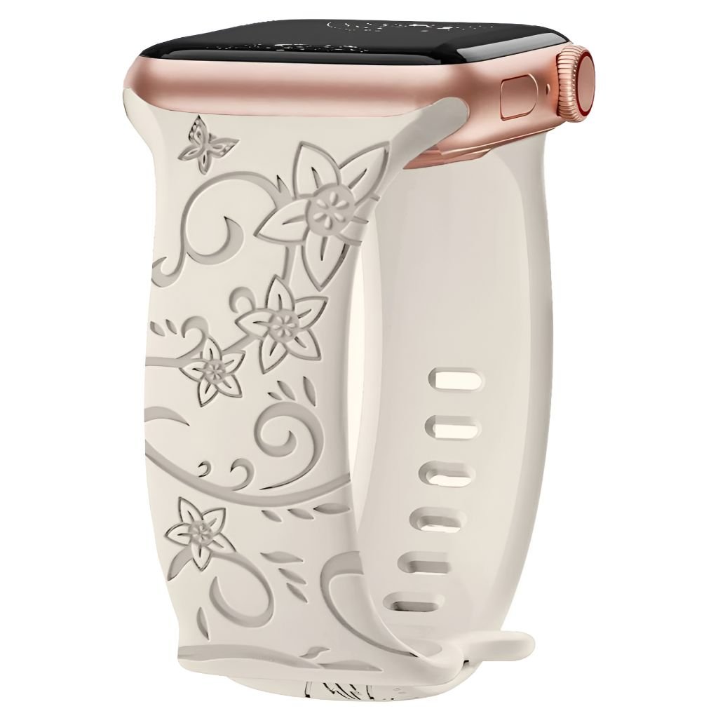 Nova Floral Engraved Silicone Band