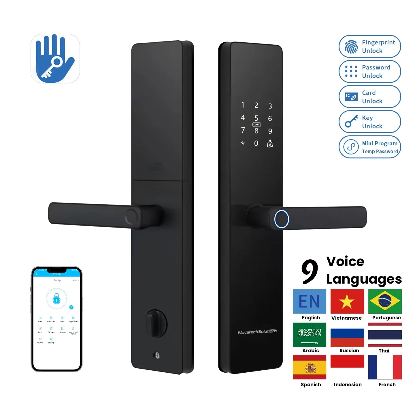 NovatechSolutions Smart Door Handle Lock
